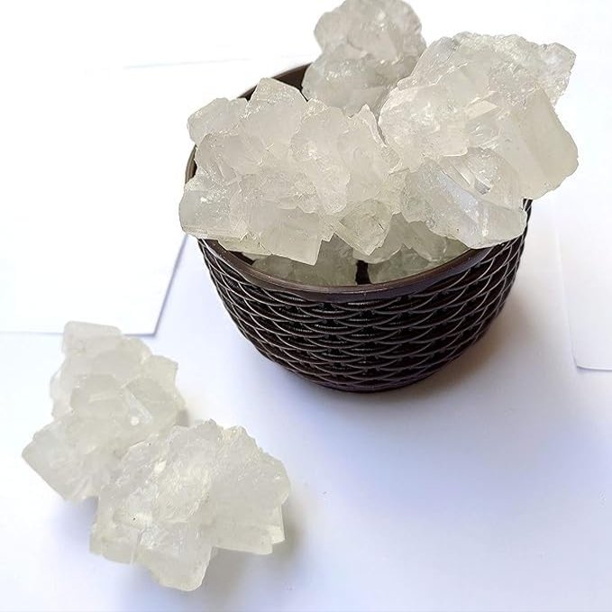 THAKAR Sweet Kuja Mishri Round 200g | Rock Sugar Candy | Traditional Sweet Crystals for Pooja & Prasad | Rock Sugar Crystals | Natural Sweetener | Desi Khand | Authentic Misri Dana.