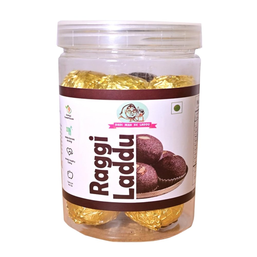 DADI MAA KE LADDU Premium Ragi Ladoo with Dry Fruits & Seeds, Made with Pure Ghee | Calcium-Rich Healthy Energy Snack | Almond, Cashew, Coconut & Sesame | Nutritious Traditional Indian Sweet for Daily Nutrition (400g)