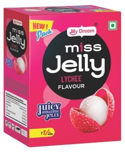 MyDreem Miss Jelly Lychee Flavor, Smooth & Jiggly Candy Treat for Kids & Adults 85 Pcs in Each box Pack of 2
