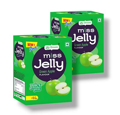 MyDreem Miss Jelly Green Apple Flavor, Smooth & Jiggly Candy Treat for Kids & Adults 85 Pcs in Each box Pack of 2