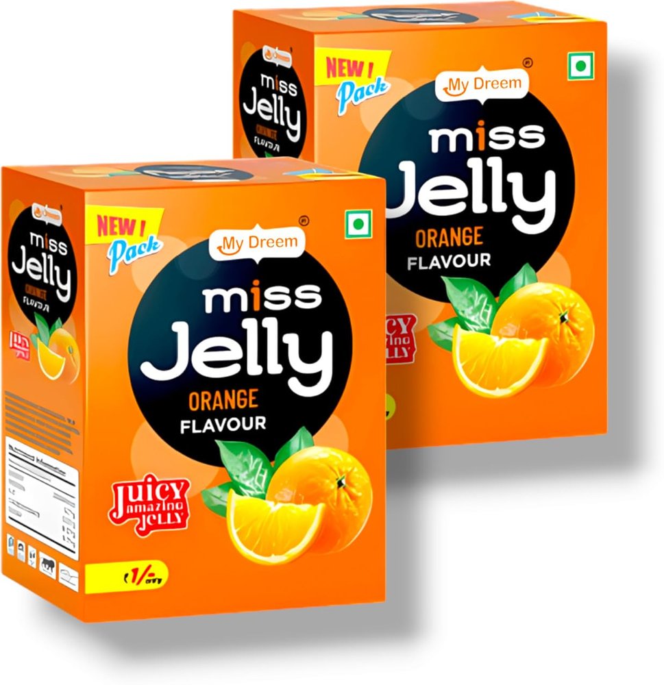 MyDreem Miss Jelly Orange Flavor, Smooth & Jiggly Candy Treat for Kids & Adults 85 Pcs in Each box Pack of 2