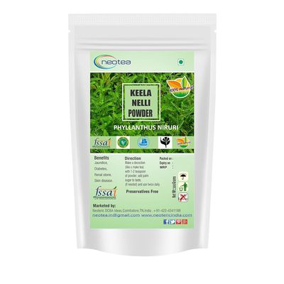Neotea Keelanelli Powder | Bhumyamalaki | Phyllanthus Niruri | Ayurvedic Herbal Supplement for Liver Health & Wellness | 100% Natural & Pure | No Preservatives | Non-GMO | Vegan (200 GM)