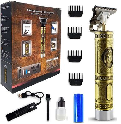 GFDesign Beard Trimmer For Men, Professional Hair Clipper, Adjustable Blade Clipper and Shaver, Close Cut Precise Hair Machine, Body Trimmer (Metal Body) - 18/8 Stainless Steel
