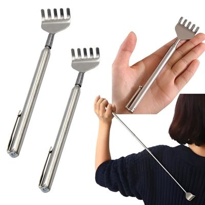 2Pcs - Extendable Back Scratcher Stick| Telescopic Khujli Stick| Itching Hand Stick Adjustable Stainless Steel Foldable Khujli Stick for Back Portable, Durable, Lightweight Easy-to-Use Scratch Tool