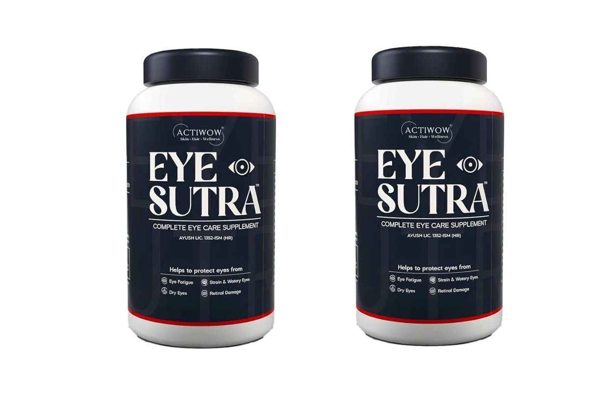ActiwowRx Eye Sutra - Natural Eye Care Supreme Formula Powder for Vision Wellness | Eye Health Supplement for Men & Women | Lutein-Infused Eye & Vision Care
