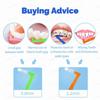 Sunkizzrs 25-Pcs Interdental Brush for Teeth  L-Shape Dental Floss  Toothpick for Orthodontics  Oral Dental Hygiene Brush  Sticks for Teeth Reusable Cleaning Tool (Green, 0.8mm) view 2