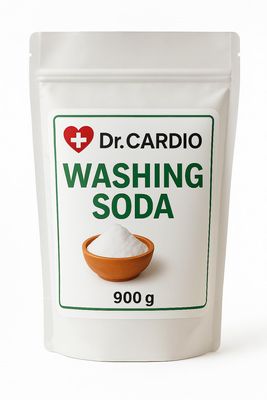 Dr Cardio Washing Soda Powder 900 GM (SUPER VALUE PACK) 100% Pure Laundry Booster Sodium Carbonate (900 GM)