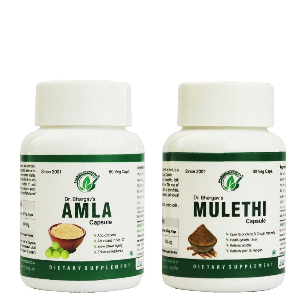 Bhargav Ayurveda I Amla 60 Capsules & Mulethi 60 Capsules