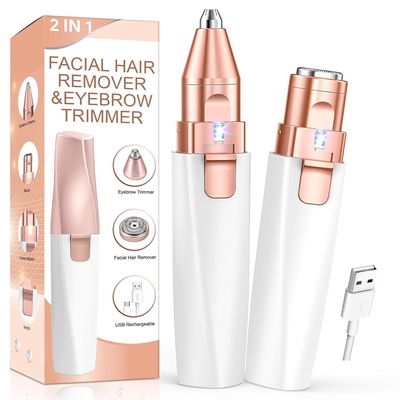 IRONTAB Women Epilator Trimer For - Face, Chin, Cheek, Eyebrow, Upper Lip Hair Remover, Usb Rechargeable Trimer (2 In 1 Eyebrow Epilator), multicolour