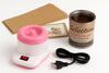Chocolate Wax Hair Removal Kit with Wax Warmer, Strips, Spatula view 2