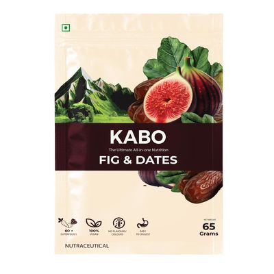 KABO Vegan Plant Protein Powder for Men & Women, Fig & Dates Flavour | 25g Protein Shake with 60+ Superfoods & 26 Vitamins & Minerals | Healthy Meal Replacement Drink | 10 Pack (650g)