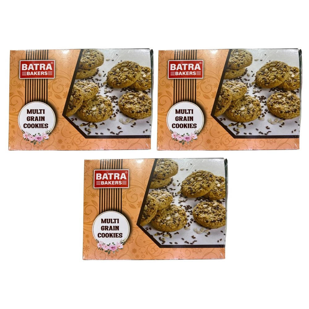 Batra Bakers Multigrain Cookies Healthy Crunchy Cookies with Whole Grains | High-Fiber Snack | 350 gm | Pack Of 2