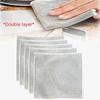 Double Layer Wire Dishcloths, Grey Stainless Steel Mesh, Multi-Purpose Kitchen Scrubbers for Dishes, Countertops, Cookware, Heavy Duty Reusable, 10 Pack view 3