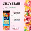 Jelly Beans - 100% Vegetarian Multicolored, Mixed Fruit Flavours Jelly Beans for Snacking & Parties (280 gm x Pack of 2 jars) view 3
