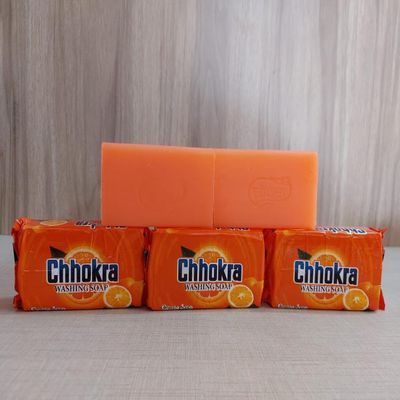 CHHOKRA Orange Washing Soap | Powerful Cleaning Formula with Refreshing Orange Essence | Gentle on Hands and Fabrics | Suitable for Hand Wash & Bucket Wash Laundry Bars (Pack of 5)