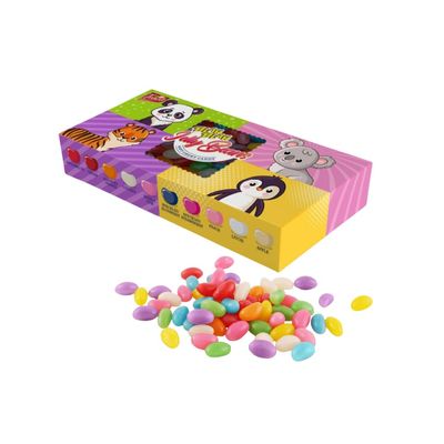 Tosca Blah Blah Jelly Beans  100% Vegetarian Multicolored Mixed Fruit Flavoured Jelly Beans | Fun Candy Snack for Kids, Birthday Parties, Return Gifts & Everyday Treats (125 gm Tray Pack)