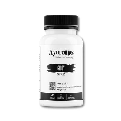 Ayurcaps Giloy Capsules 500mg (60 Veg Capsules)| 100% Pure Guduchi (Amrita )Extract | Natural Immunity Booster & Blood Purifier | Helps Manage Fever, Liver Health & Digestion | Vegan & No preservatives