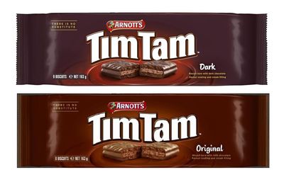 Arnotts TimTam Biscuit Bars Combo Pack of Original Chocolate And Dark Chocolate  Rich Chocolate Cream Biscuits, Dark & Original, 163g Each (Australia)