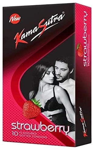 30 Pcs flavoured dotted condom for men strawberry+mango+banana 3 excite flavour series with Dotted Texture (Pack of 3x10 Pcs)
