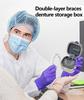 VayuSrot Retainer Case, Double Layer Denture Box With Mirror, Leakproof Aligner Case For Travel And Home Use view 4