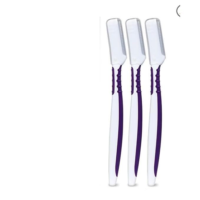 Asvino face Razor Facial Hair Remover for Women - Precision Dermaplaning Tool & Eyebrow Shaper (Pack of 3)