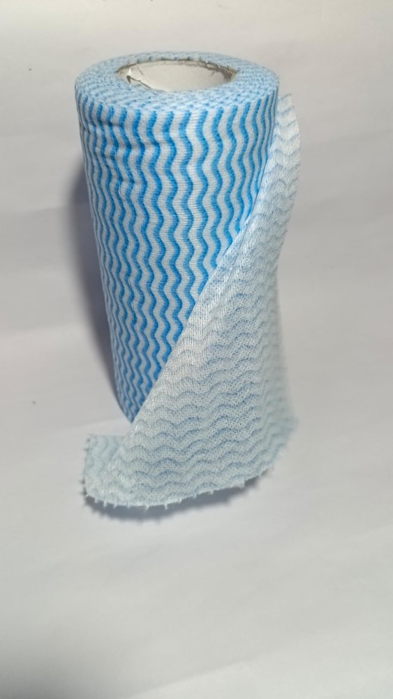 EDD Kitchen Need - Washable and Reusable - (Pack of 1) Kitchen Printed Tissue/Towel Paper Roll - approx 80 Pulls blue Waves