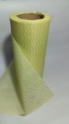 EDD Kitchen Need - Washable and Reusable - (Pack of 1) Kitchen Printed Tissue/Towel Paper Roll - approx 80 Pulls yellow Waves