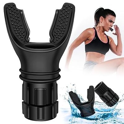 Ecozix Lung Breathing Trainer Exercise Device-Compact Pure Silicone Lung Exerciser Device, Respiratory Muscle Trainer, Lung Expander, Breathing Enhancer, Ideal & Adjustable For All, Easy To Clean(1 PCS)
