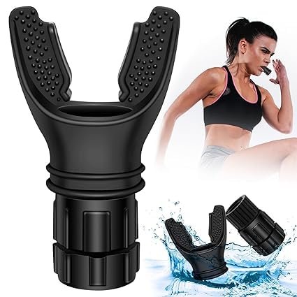 Ecozix Lung Breathing Trainer Exercise Device-Compact Pure Silicone Lung Exerciser Device, Respiratory Muscle Trainer, Lung Expander, Breathing Enhancer, Ideal & Adjustable For All, Easy To Clean(1 PCS)