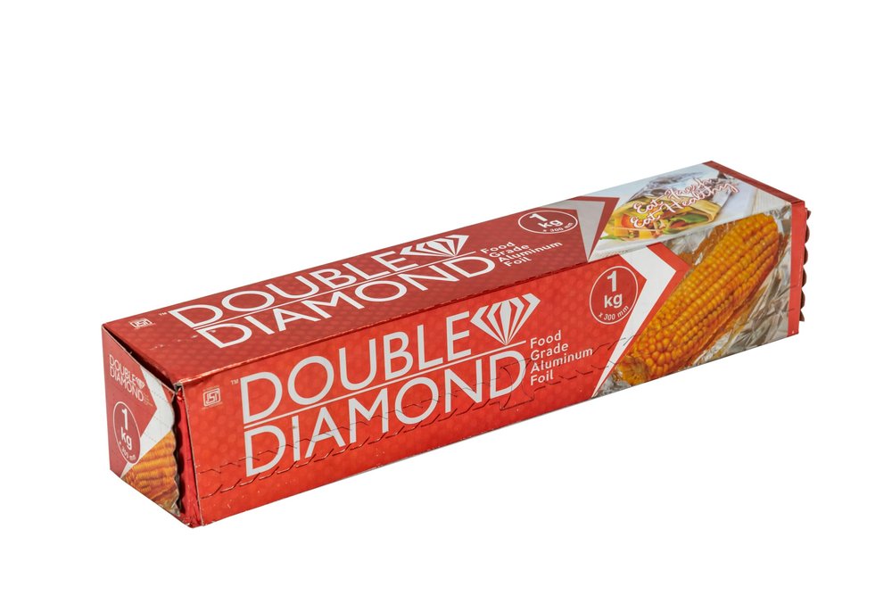 DOUBLE DIAMOND Aluminium Foil Roll for Kitchen, Food Grade, 1 kg (1)