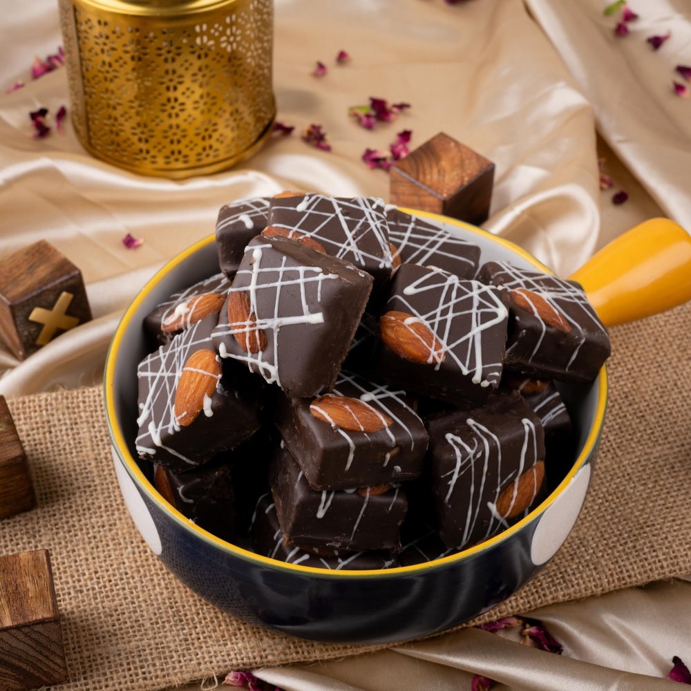 Choco Pastry Barfi 400g | Premium Indian Sweet with Badam, Kaju & Rich Chocolate | Made in Desi Ghee | Sweetened with Mishri | Festive Mithai Gift Box | Healthy & Guilt-Free Dessert for Adults & Kids | MAP Packed for Freshness & Long Shelf Life