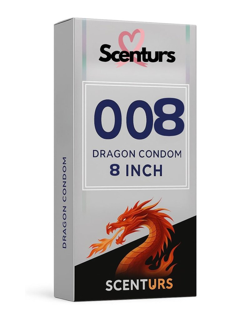 BARF & BELCH Dragon Condom 8-Inch Regal Design, Smooth Texture, and Elevated Experience by Scenturs