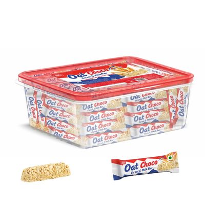 Hugs Oat Chocolate Bars  Tasty Cereal & Milk Oat Bars | Nutritious Snack for Kids & Adults | Gift & Snack Pack (60 Units in a box)