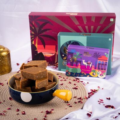 Gud Badam Katli 200g | Premium Almond Mithai Made with Pure Desi Ghee & Gud | No Refined Sugar & Food Colors | Rich & Traditional Indian Sweet | Healthy Mithai for Gifting & Festive Celebrations | MAP Packed for Freshness & Long Shelf Life