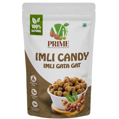 VI Prime Imli Candy | Tangy & Sweet Tamarind Candy | Traditional Desi Chatpata Snack | Made with Real Tamarind | No Artificial Flavors | Tasty Candy for All Ages | 250g