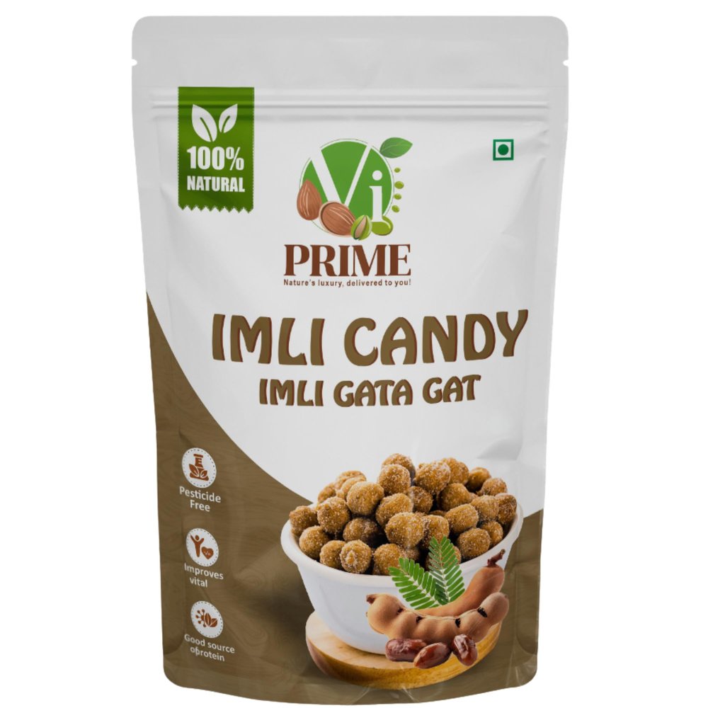 VI Prime Imli Candy | Tangy & Sweet Tamarind Candy | Traditional Desi Chatpata Snack | Made with Real Tamarind | No Artificial Flavors | Tasty Candy for All Ages | 250g