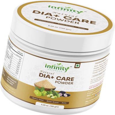 Infinity Naturals Dia+ Care Powder | Herbal Supplement for Blood Sugar Management | With Amla, Jamun Seed, Karela, Methi and More | Supports Healthy Digestion and Detoxification | Natural