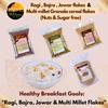 ikkiyam Combo of Bajra Jowar Ragi flakes and Multi millet Granola cereal flakes Nuts and Sugar free Pack of 4 250g Each Gluten-Free Best Breakfast for healthy day start No preservatives 100 Percent Natural grains for Kids and Adults view 2