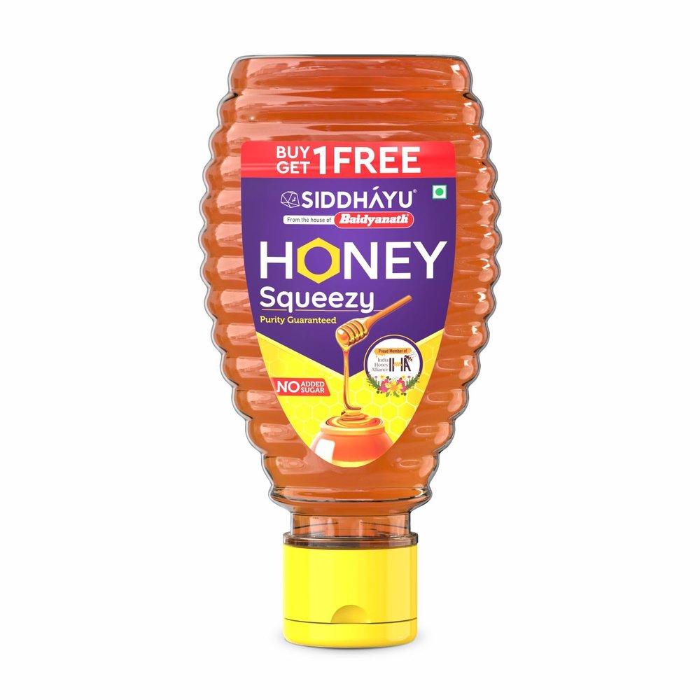 Baidyanath Asli Ayurved Honey Squeezy Pack 800g (400 gm x2, Pack of 2) | Pure & Natural | Immunity Booster, Cough & Cold Relief | No Sugar Adulteration