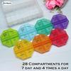 ArtSpark Pill Organizer Box  7 Day Medicine Storage Box with 4 Times a Day and Separate Compartments, Portable Tablet Holder & Pill Case for Daily Use view 3