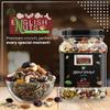 1 Kg Mixed Nuts | 14+ Varities Mixed Nuts Seeds & Berries | International MixNut | Almonds | Walnut | Cashew | Pumpkin | Green Raisin| Black Raisin|Sunflower | Apricot | Flax | Zahidi Dates | Dry Khajoor| Dried 10 In 1 Berries Like Pomelo , kiwi , pa view 3