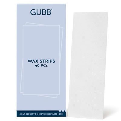 GUBB Body Wax Strips | Non Woven Hair Removal Waxing Strips| Safe for All Skin Types | 40 Wax Strips