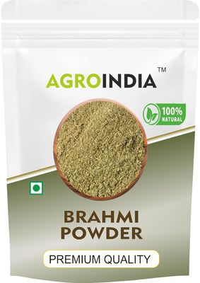 AgroIndia Brahmi Powder For Men And Women-100g - Brahmi Powder For Hair Growth- Rich in Antioxident- 100% Natural With No Added Preservatives- Helps in reducing Hairfall, boost hair growth (100gm)