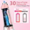 H2ofloss Water Flosser Portable Dental Oral Irrigator with 5 Modes, 6 Replaceable Jet Tips, Rechargeable Waterproof Teeth Cleaner for Home and Travel -300ml Detachable Reservoir (Light Pink) view 4