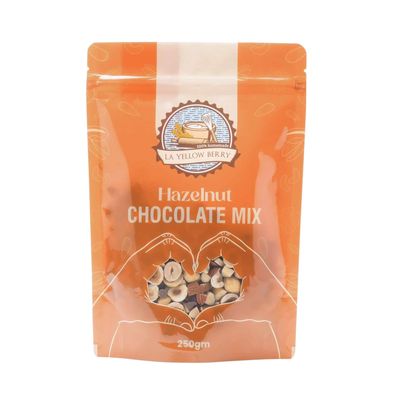 LA YELLOW BERRY Hazelnut Chocolate Mix  Blend of Crunchy Hazelnuts & Smooth Chocolate  Gourmet Snack, Dessert & Gift Pack  Freshly Packed & Delicious Treat (250g)