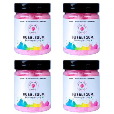 Cotton Candy Bubblegum Flavour - 20G (Pack Of 4) | Light | Vegan | Perfect for Parties | Birthday Parties/Weddings/Festivals/Baby Showers/Corporate Events | 100% Safe | No Added Preservatives