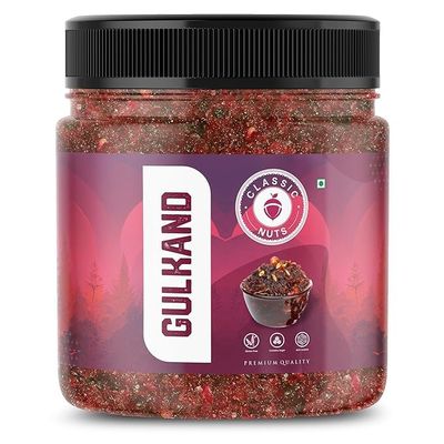 Classic Nuts Gulkand Natural Rose Petal Preserve | Ayurvedic Cooling & Digestive Tonic | Rich in Antioxidants | Sweet & Floral Flavor (500g)