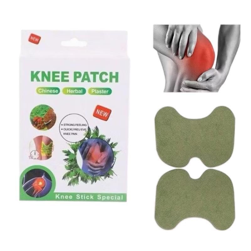 Herbal Knee Relief Patch Natural Plant-Based Heating Pad for Knee, Joint & Muscle Comfort, Arthritis, Back Pain & Body Pain Relief Easy to Use Herbal Plaster for Men & Women (Pack of 10)