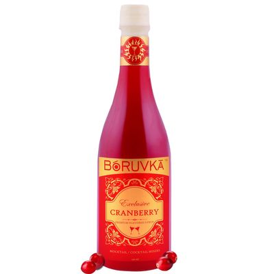 BORUVKA - CRANBERRY Mocktail Cocktail Mixer, Premium Syrup, 750 ml