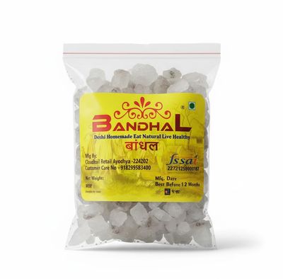 BANDHAL- Khada Namak Rock Salt, Vastu Namak 450 gm. Natural Rock Salt for Cooking, Chaat, Pickles & Ayurvedic Use | Himalayan Pink Salt Alternative |